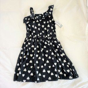 NWT Carter's Black Sleeveless Heart Dress Sz 6/6X
